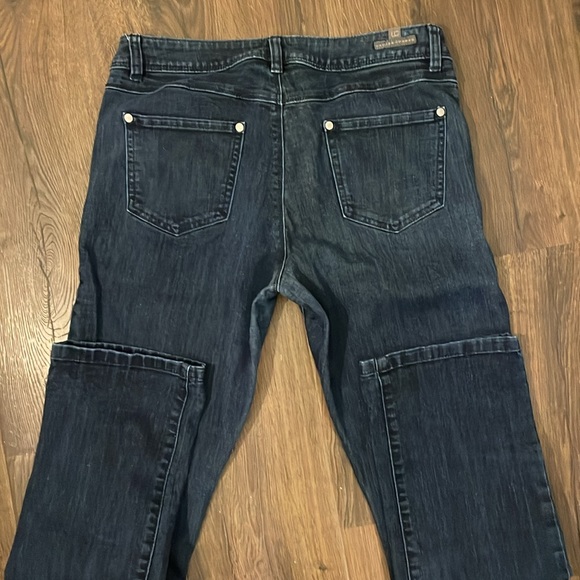 LC Lauren Conrad slim boot dark wash stretch denim jeans - Picture 5 of 5